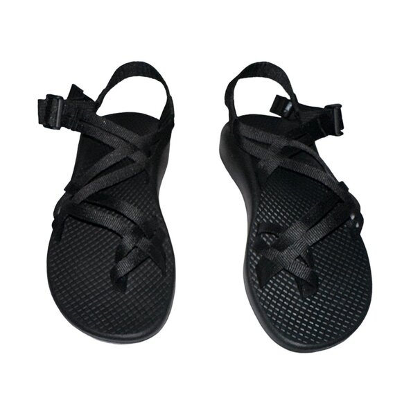 New Open Chaco Womens ZX2 Classic Sandals 6 Black Adjustable Strap - Picture 3 of 10